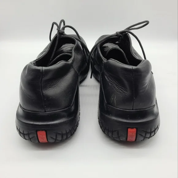 Prada square toe leather shoes